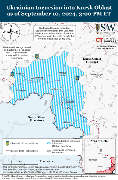 Mapa de operaciones militares el 11 de septiembre de 2024: la situación en el frente