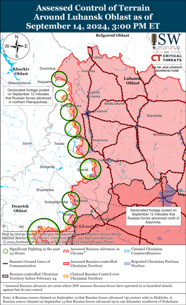 Mapa de operaciones militares para el 15 de septiembre de 2024: situación en el frente