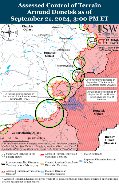 Mapa de operaciones militares al 22 de septiembre de 2024: situación en el frente