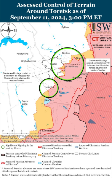 Mapa de operaciones militares para el 12 de septiembre de 2024: situación en el frente