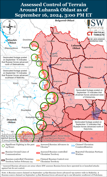 Mapa de operaciones militares al 17 de septiembre de 2024: situación en el frente