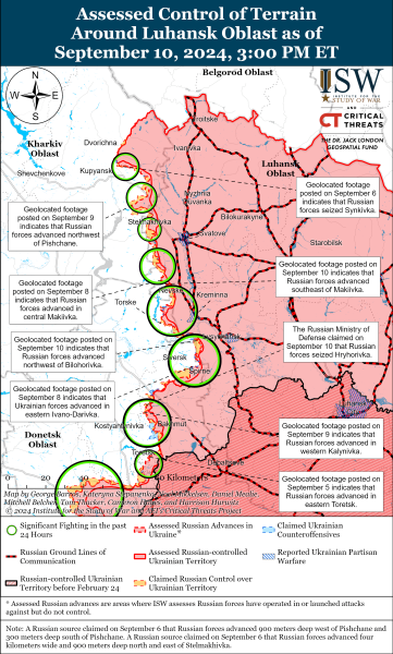 Mapa de operaciones militares el 11 de septiembre de 2024: situación en el frente