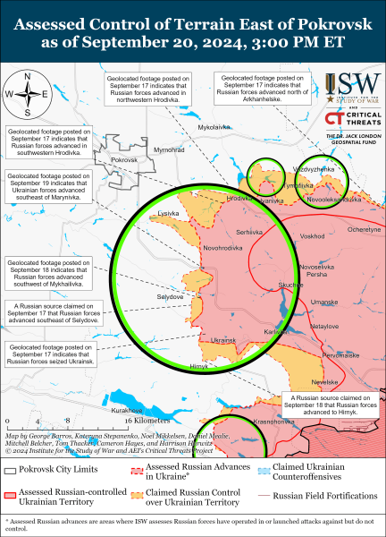 Mapa de operaciones militares para el 21 de septiembre de 2024: la situación en el frente