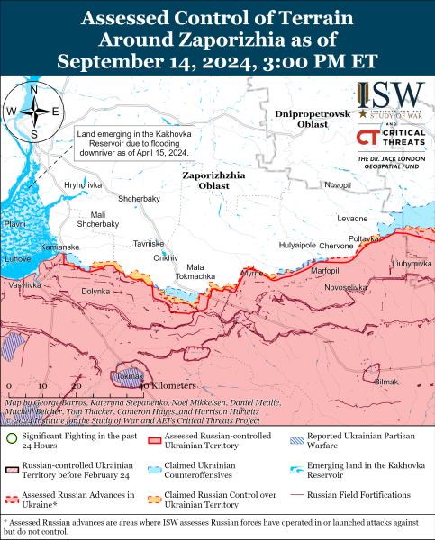 Mapa de operaciones militares para el 15 de septiembre de 2024 - la situación en el frente