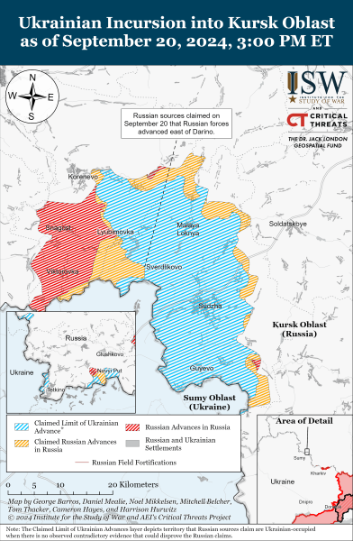 Mapa de operaciones militares para el 21 de septiembre de 2024: la situación en el frente