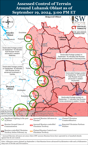 Mapa de operaciones militares para el 20 de septiembre de 2024: situación en el frente