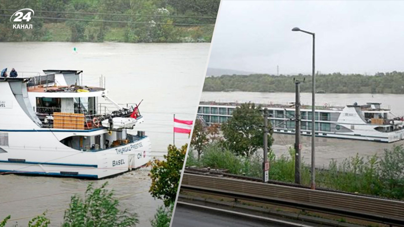 Debido a las inundaciones, casi cien personas siguen atrapadas en un crucero en Viena