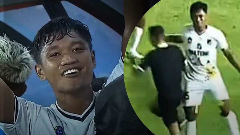 En Indonesia, un jugador de fútbol noqueó espectacularmente un árbitro y lo envió al hospital: vídeo de un acto salvaje