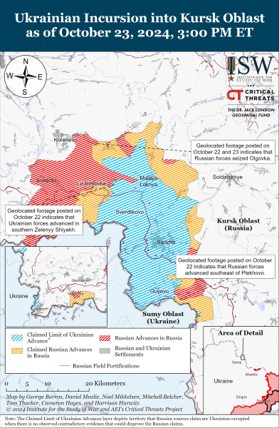 Mapa de operaciones militares para el 24 de octubre de 2024: la situación en el frente