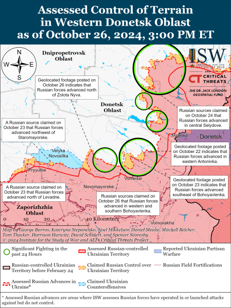 Mapa de operaciones militares para el 27 de octubre de 2024: la situación en el frente