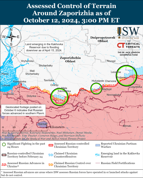 Mapa de operaciones militares el 13 de octubre de 2024 - la situación en el frente