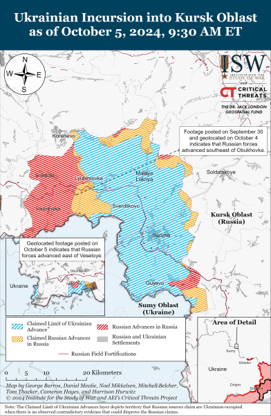 Mapa de operaciones militares para el 6 de octubre de 2024: situación en el frente