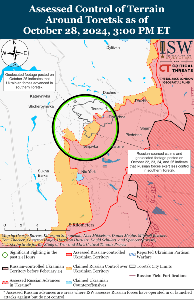 Mapa de operaciones militares el 29 de octubre de 2024 - la situación en el frente