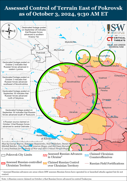 Mapa de operaciones militares el 4 de octubre de 2024: la situación en el frente