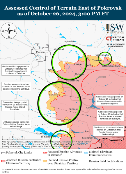 Mapa de operaciones militares al 27 de octubre de 2024: el situación en el frente