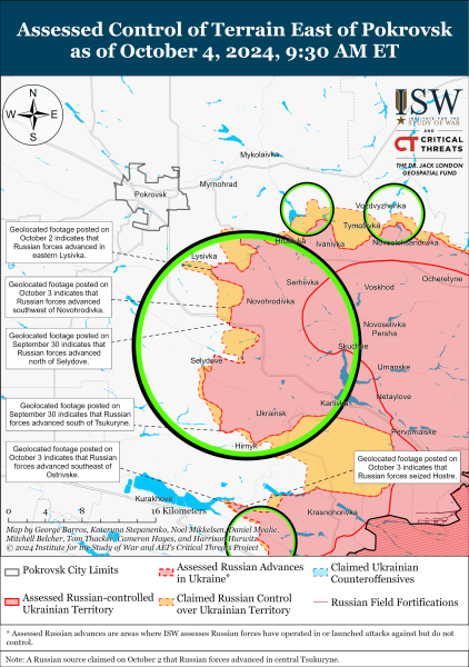 Mapa de operaciones militares el 5 de octubre de 2024: la situación en el frente