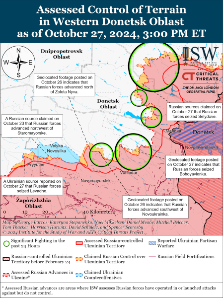 Mapa de operaciones militares para el 28 de octubre de 2024: el situación en el frente