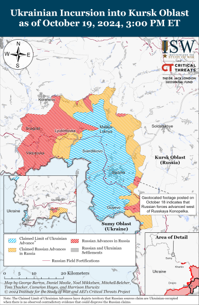 Mapa de operaciones militares al 20 de octubre de 2024: situación en el frente