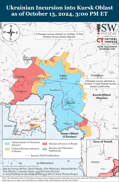 Mapa de operaciones militares al 14 de octubre de 2024: situación en el front