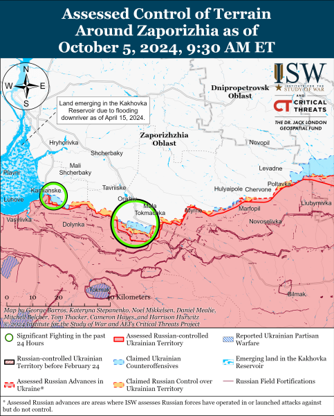 Mapa de operaciones militares para el 6 de octubre de 2024 - la situación en el frente