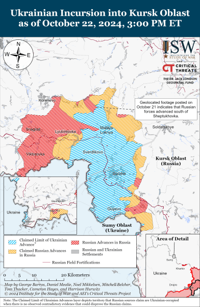 Mapa de operaciones militares al 23 de octubre de 2024: situación en el frente