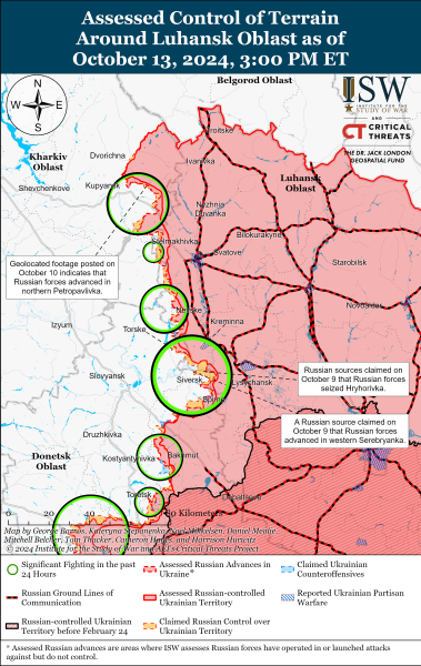 Mapa de operaciones militares al 14 de octubre de 2024: situación en el frente