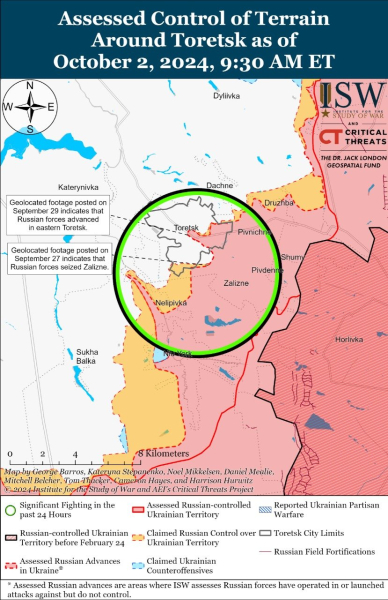 Mapa de operaciones militares al 3 de octubre de 2024: situación en el frente