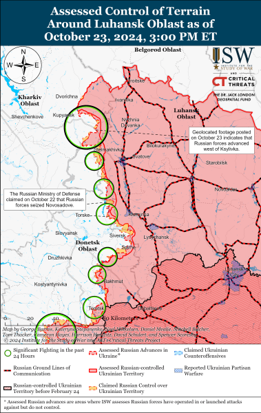 Mapa de operaciones militares al 24 de octubre de 2024: situación en el frente