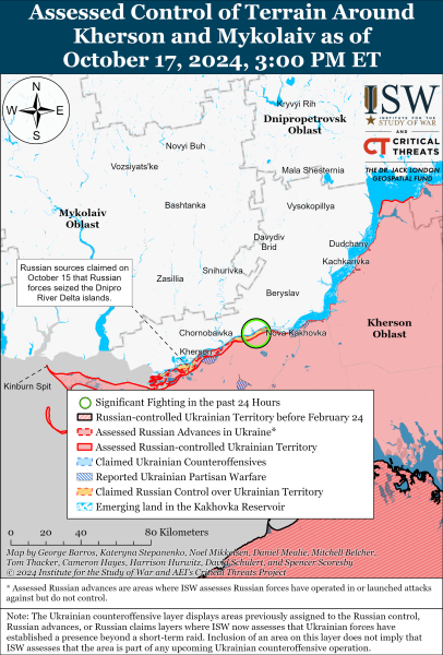 Mapa de operaciones militares al 18 de octubre de 2024: situación en el frente