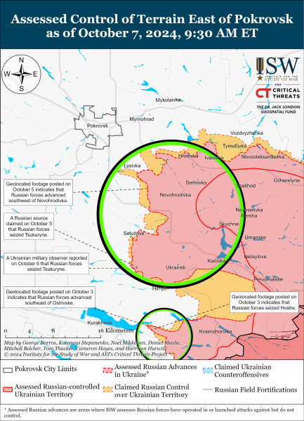 Mapa de operaciones militares el 9 de octubre de 2024: la situación en el frente