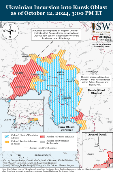 Mapa de operaciones militares para el 13 de octubre de 2024: situación en el frente