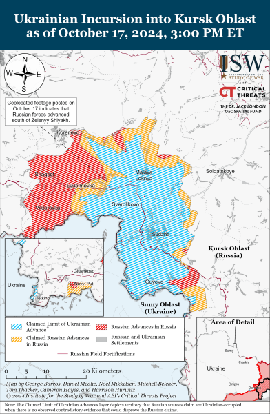 Mapa de operaciones militares al 18 de octubre de 2024: situación en el frente