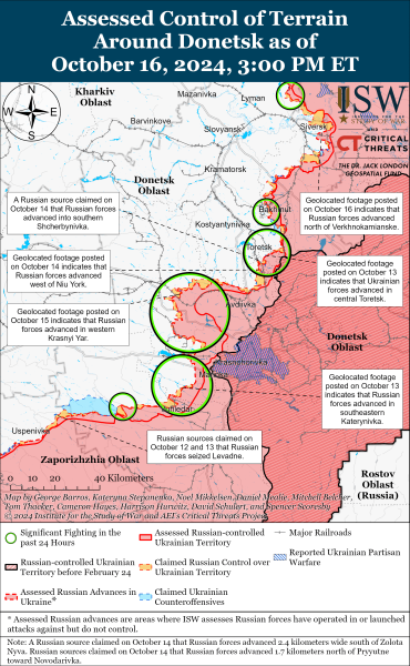 Mapa de operaciones militares para el 17 de octubre de 2024: la situación en el frente