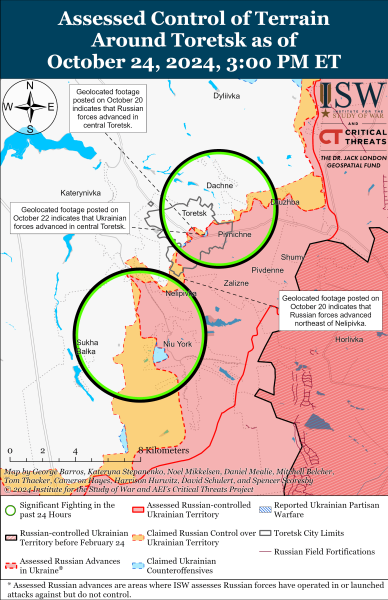 Mapa de operaciones militares para el 25 de octubre de 2024: la situación en el frente 