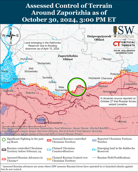 Mapa de operaciones militares al 31 de octubre de 2024: situación en el frente