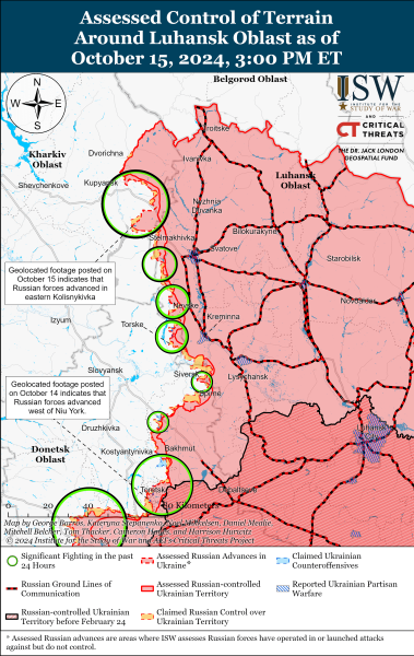 Mapa de operaciones militares para el 16 de octubre de 2024: situación en el frente