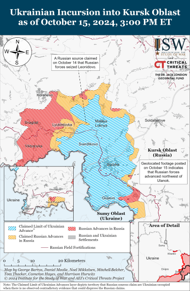 Mapa de operaciones militares para el 16 de octubre de 2024: situación en el frente