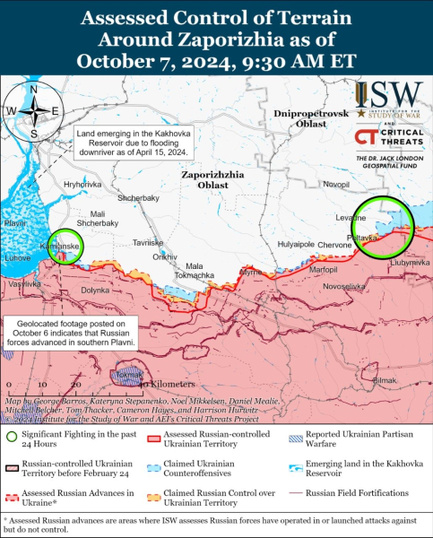 Mapa de operaciones militares al 8 de octubre de 2024: situación en el frente