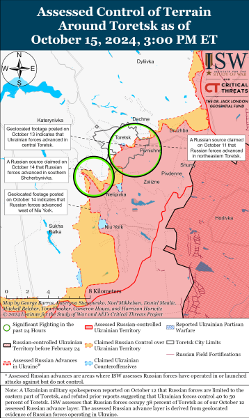 Mapa de operaciones militares el 16 de octubre de 2024 - la situación en el frente