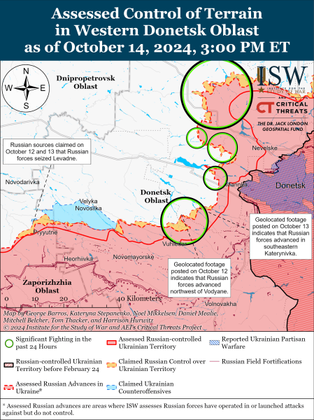 Mapa de operaciones militares al 15 de octubre de 2024: situación en el frente