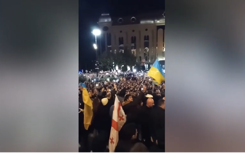 Protestas en Tbilisi: el presidente de Georgia anunció una falsificación total (vídeo)