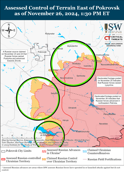 Mapa de operaciones militares al 27 de noviembre de 2024: situación en el frente