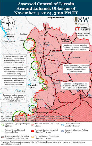 Mapa de operaciones militares el 5 de noviembre de 2024: la situación en el frente