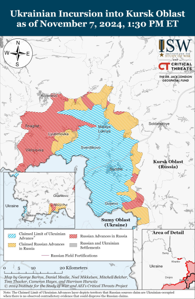 Mapa de operaciones militares al 8 de noviembre de 2024: situación en el frente