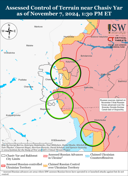 Mapa de operaciones militares al 8 de noviembre de 2024: situación en el frente