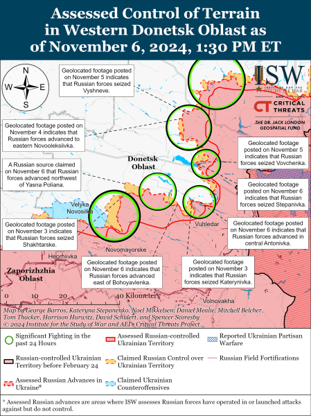 Mapa de operaciones militares el 7 de noviembre de 2024: la situación en el frente