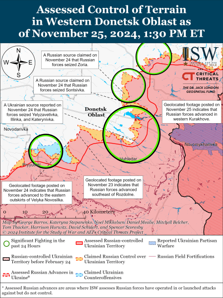 Mapa de operaciones militares al 26 de noviembre de 2024: situación en el frente