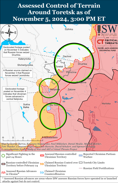 Mapa de operaciones militares el 6 de noviembre de 2024: situación en el frente