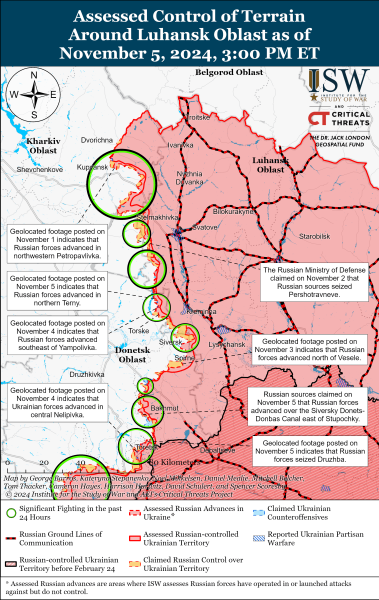 Mapa de operaciones militares el 6 de noviembre de 2024: la situación en el frente