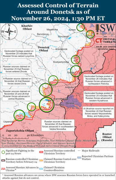 Mapa de operaciones militares el 27 de noviembre de 2024: situación en el frente